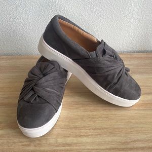 Catherine Malandrino Drapie Suede platform Slip-on, size 8.5